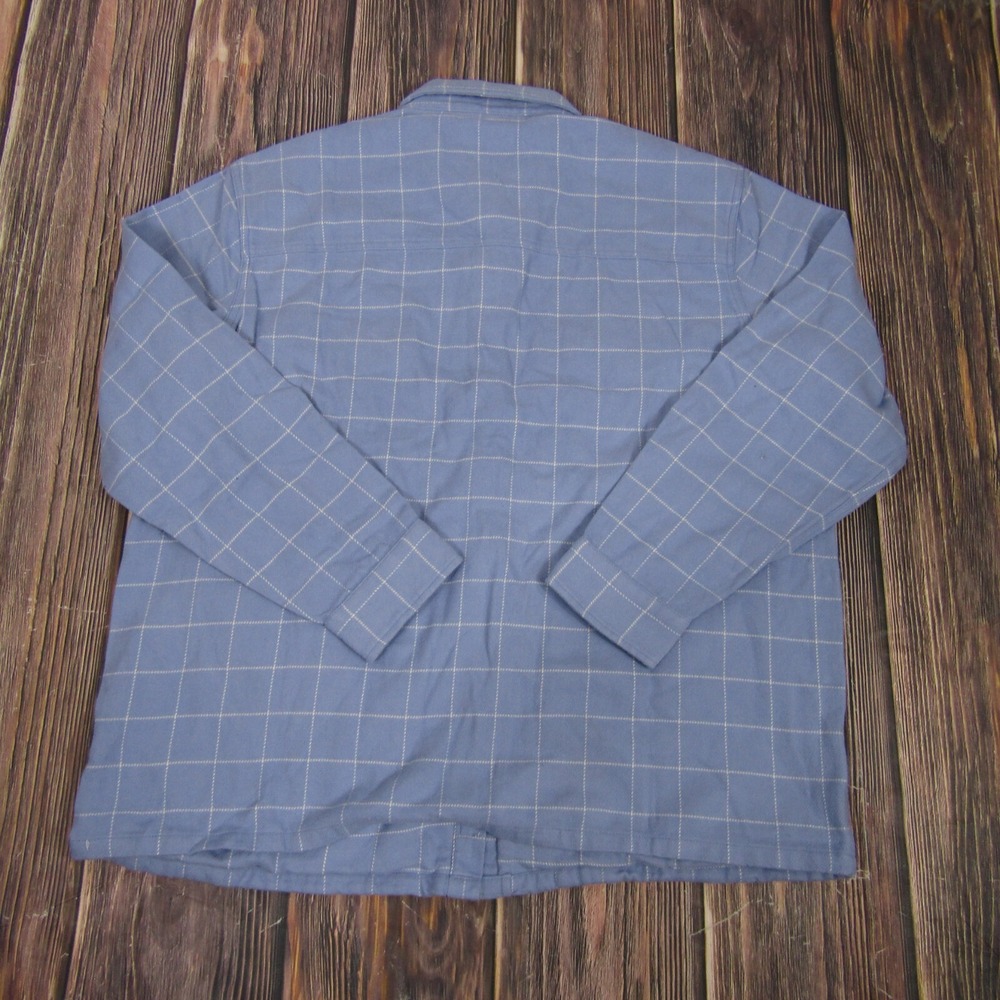 Marine Layer NEW NWT Womens XL Blue Rylee Shirt Jacket Periwinkle Windowpane - Picture 4 of 5